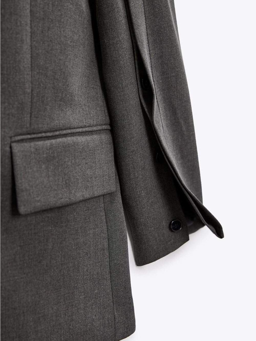 ZARA Charcoal Gray Menswear Style Blazer - Picture 7 of 12